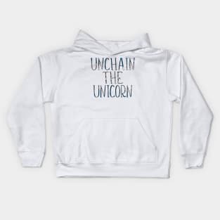 UNCHAIN THE UNICORN, Scottish Independence Saltire Flag Slogan Kids Hoodie